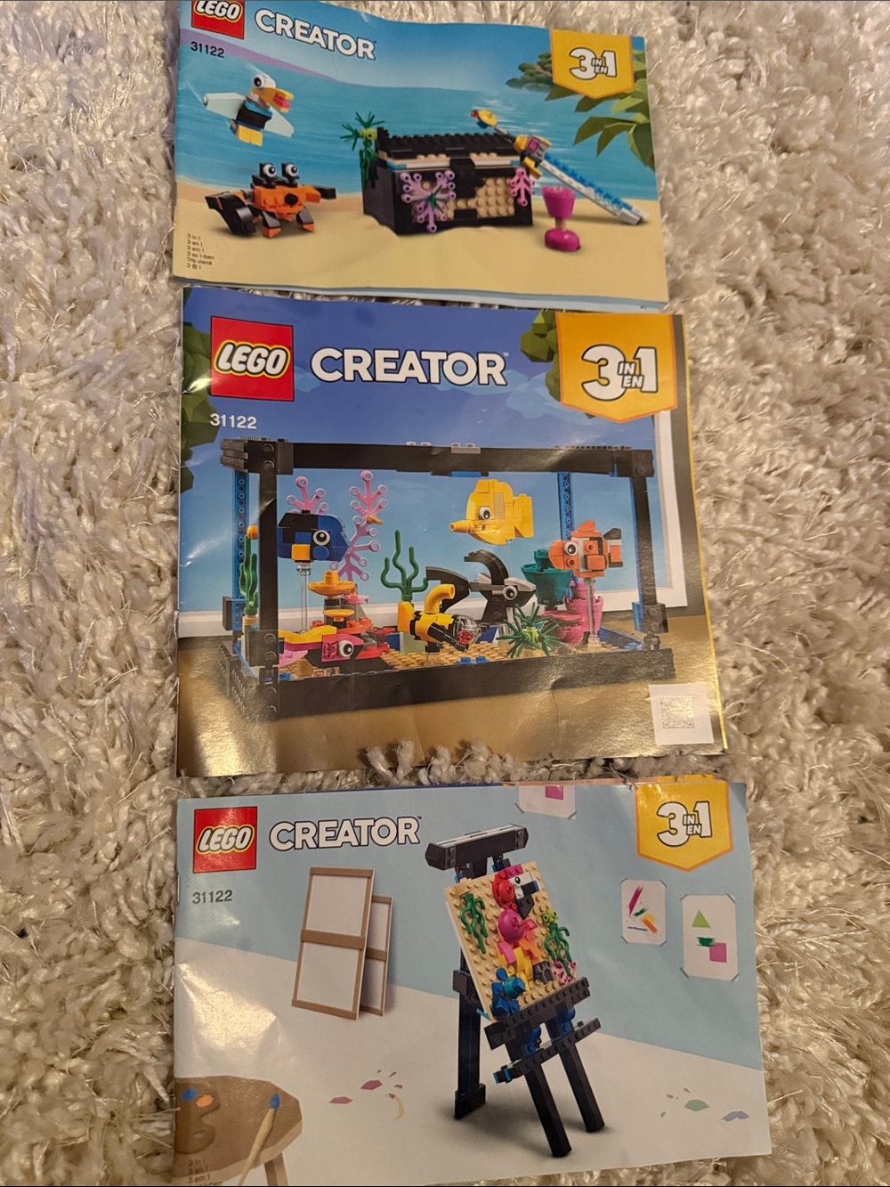Lego 31122 Creator Fish Tank Instruction Manuals Books Only - No Bricks